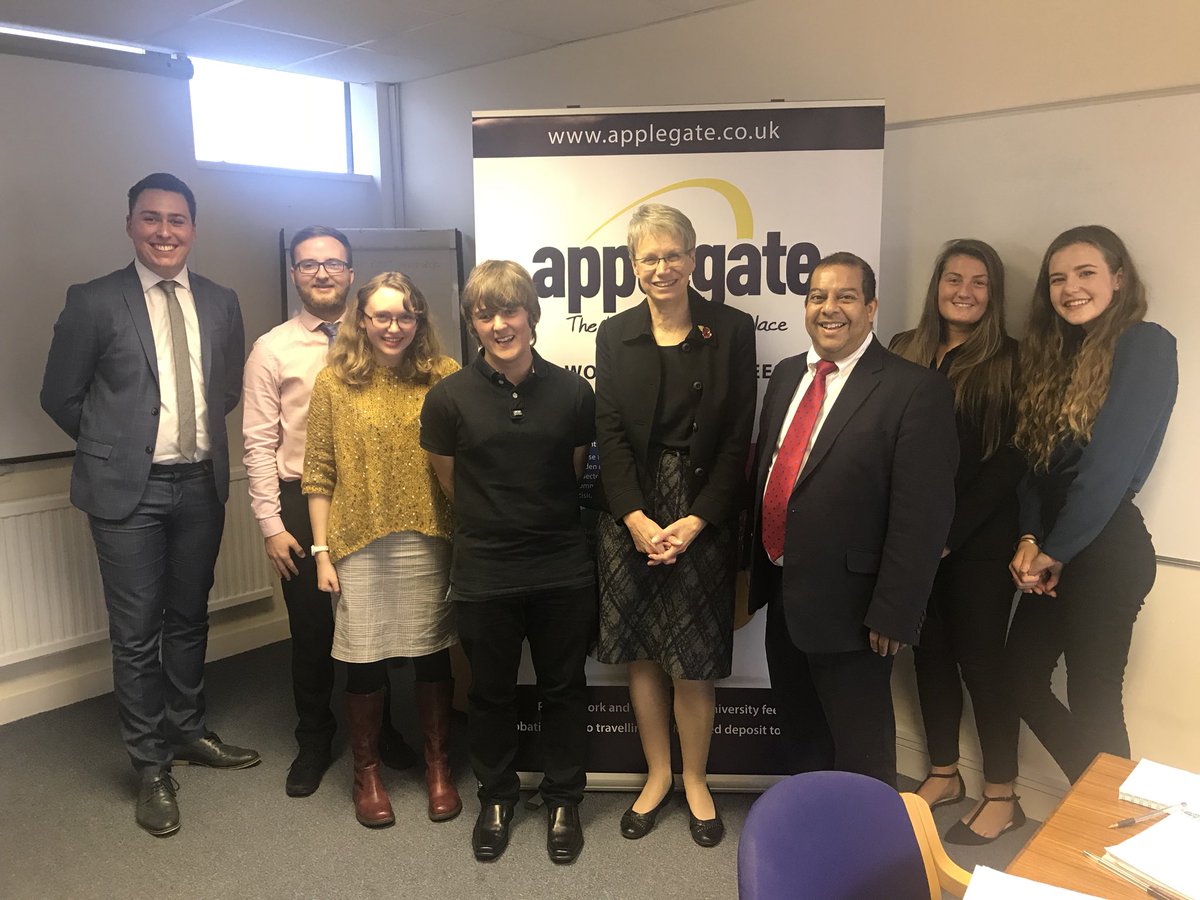 Lossky's tweet photo. Great to welcome Prof Judith Petts and @profjulian Chaudhuri of @PlymUni to @Applegate_B2B today to discuss our workplace degree scheme run with @PetrocOfficial and meet the students. https://t.co/CH8lhHlVjk