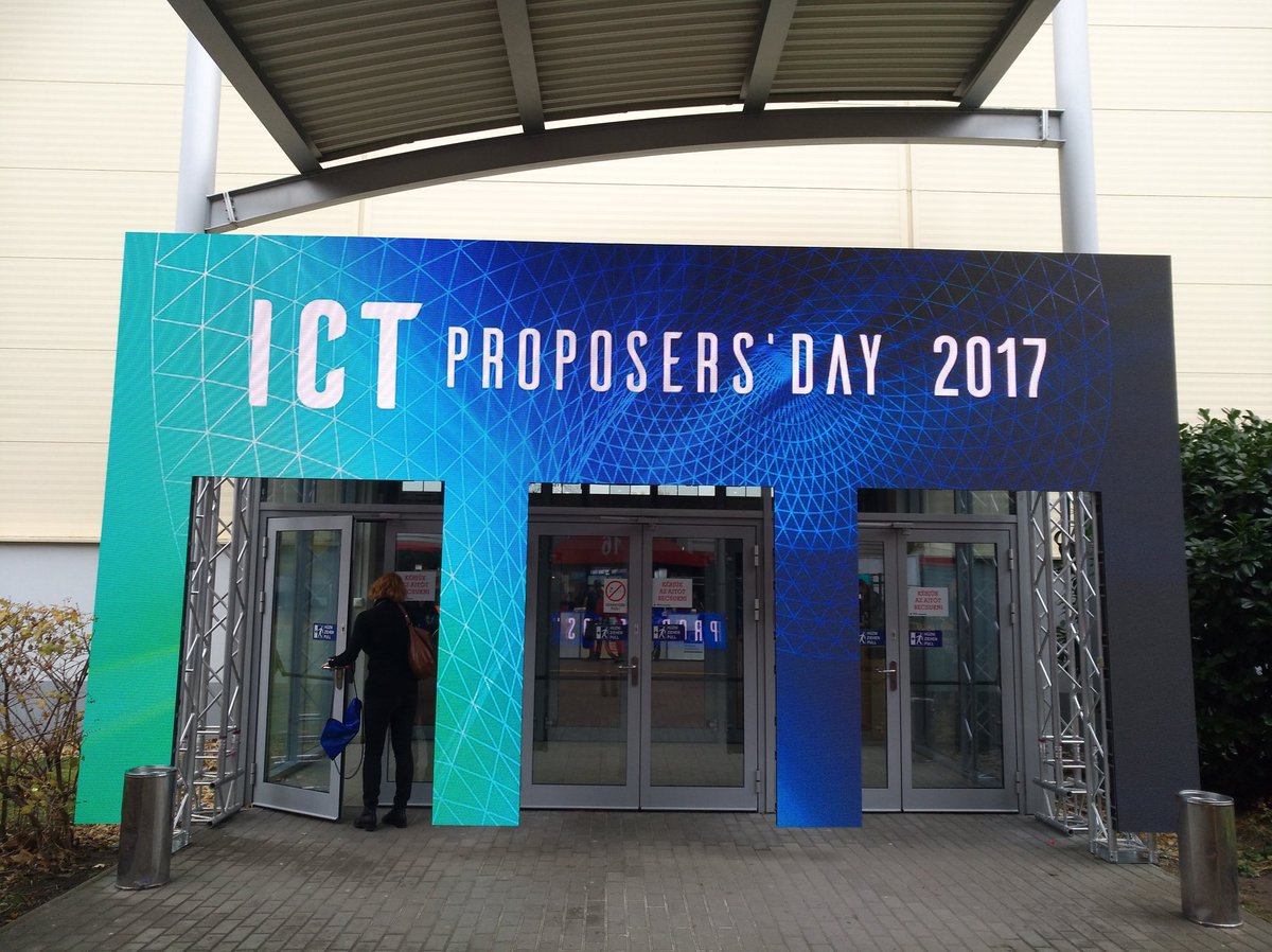 IoanaStupariu's tweet photo. The ICT Proposers' Day 2017 is finally here, hundreds of people already in line at 9am this morning @ICTProposersDay #innovation https://t.co/cCQHsONwVx