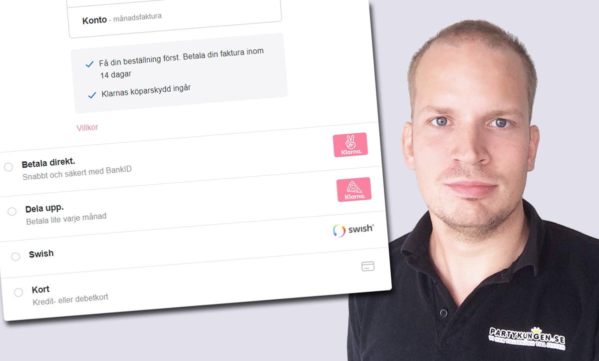 Partykungen lägger själv in Swish i Klarnas kassa ehandel.se/Partykungen-la… #ehandel