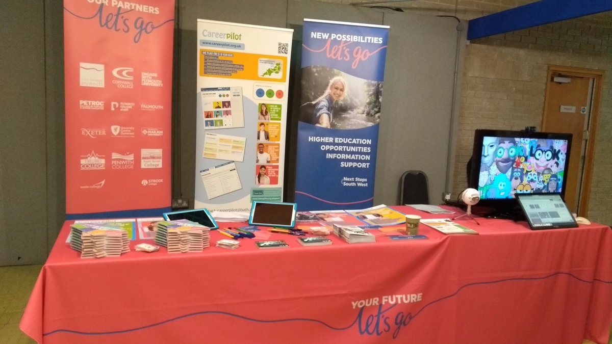 NextStepsSW's tweet photo. All set up this morning to chat to young people #TechBay17 #Engineering #TEWeek17 @torbaySpace  @TechBay_UK https://t.co/ds8VPQzHI5