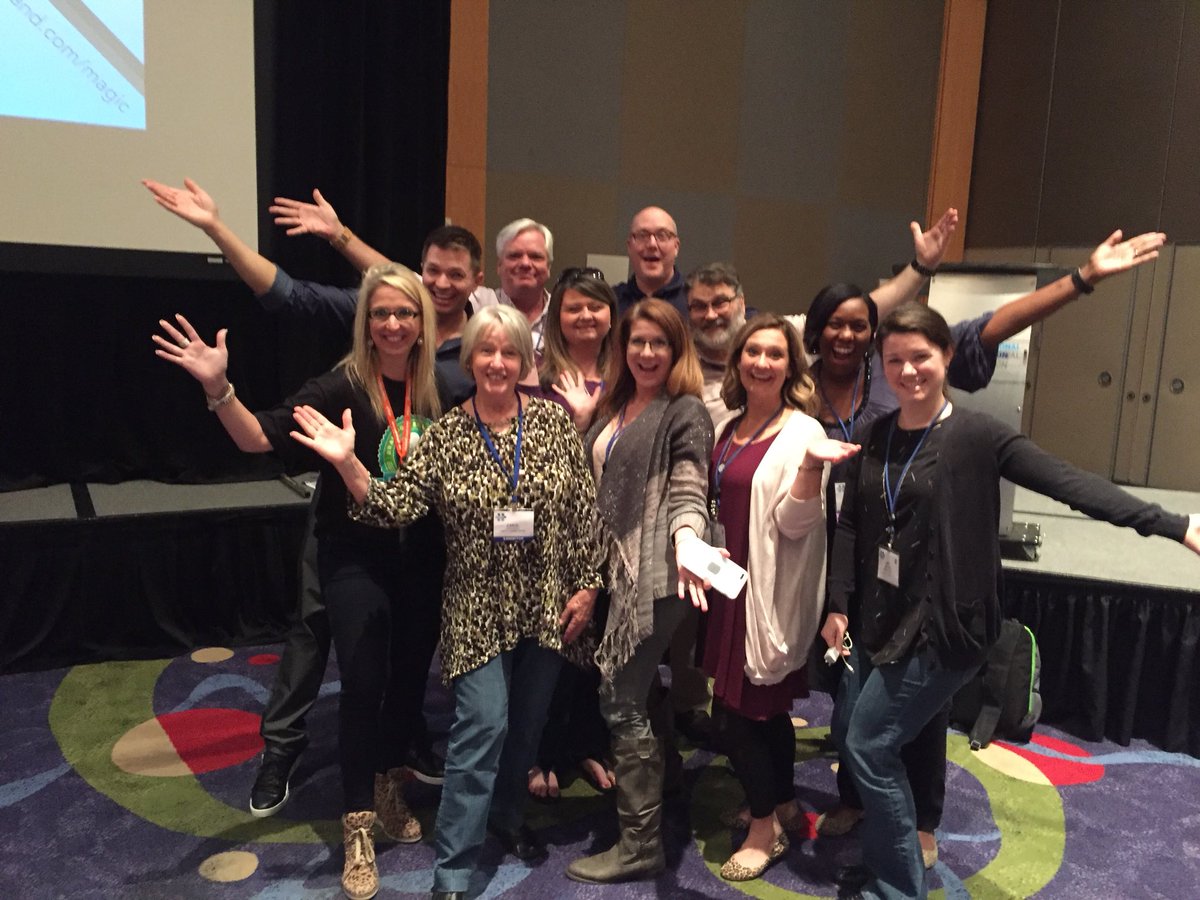 KristenBrooks77's tweet photo. Day 2 of @CherokeeSchools Teachers discovering new tech innovations @GaETConf with our lead learner friend @tonyvincent We always have a great turn out in his sessions from our district. #PDideas #CCSDfam #lifelonglearning #GaETC17 https://t.co/2JyQ1W7uzN