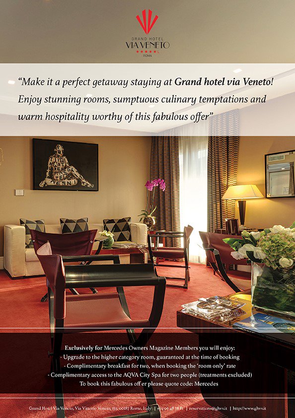 Mercedes_HOD's tweet photo. Fantastic offer for #MercedesBenz owners with this great offer @GhvVRoma #Rome #Italy #luxuryhotel https://t.co/xZda3ZZSDv