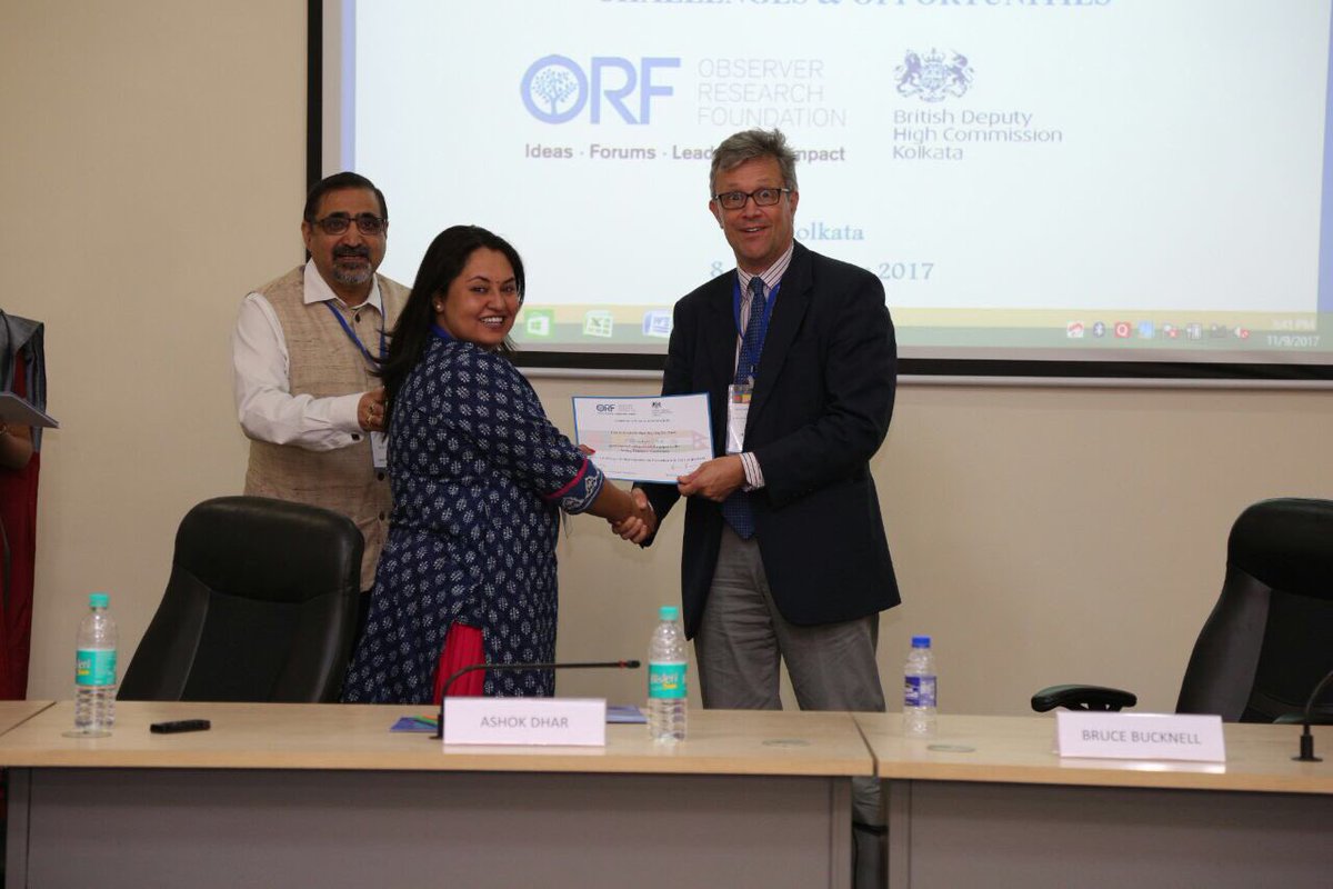 mainakde's tweet photo. #British DHC @Bruce_Bucknell &amp; @orfonline #Kolkata Director #AshokDhar conclude #YTC2017 #BBIN2017 #Kolkata. Promise Actionable Report &amp; Recommendations on taking #BBIN forward https://t.co/onZ6E5lfWB