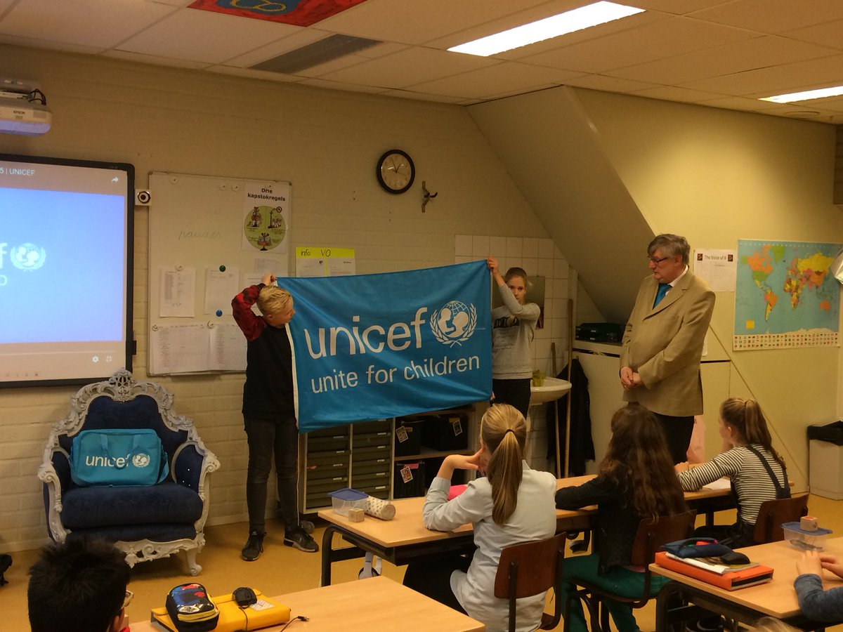 Vandaag krijgen de groepen 7&amp;8 een gastles van Unicef