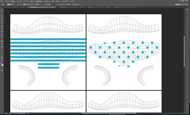 パンツの柄のバリエーションを作るというタフな作業中・・・(笑) 