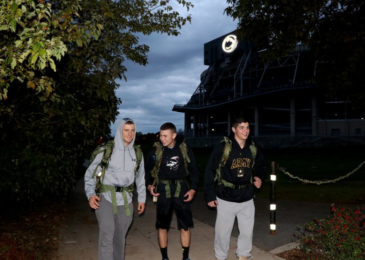 penn_state's tweet photo. Shoutout to Kaizen, the ROTC org raising funds for @THON, on their Ruck for a Cure event over the weekend! 💪 https://t.co/Skb2lv9Zt8 https://t.co/F1M95zDLeY