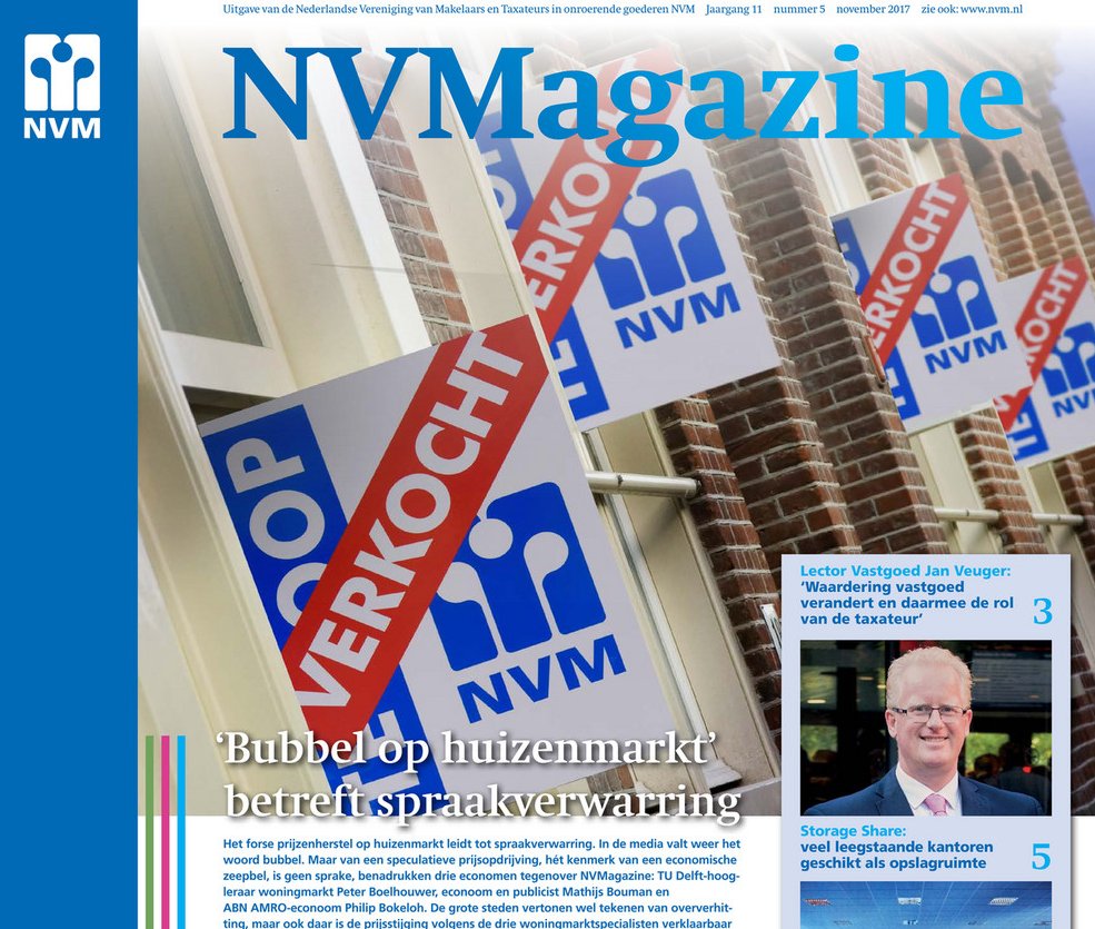 NVMagazine is weer verschenen. Met o.a. 'Bubbel op huizenmarkt betreft spraakverwarring', de impact van het energielabel op de verkoopprijzen en de column Lief van Marianne Zwagerman. 
Lees hem hier: bit.ly/28VAM16