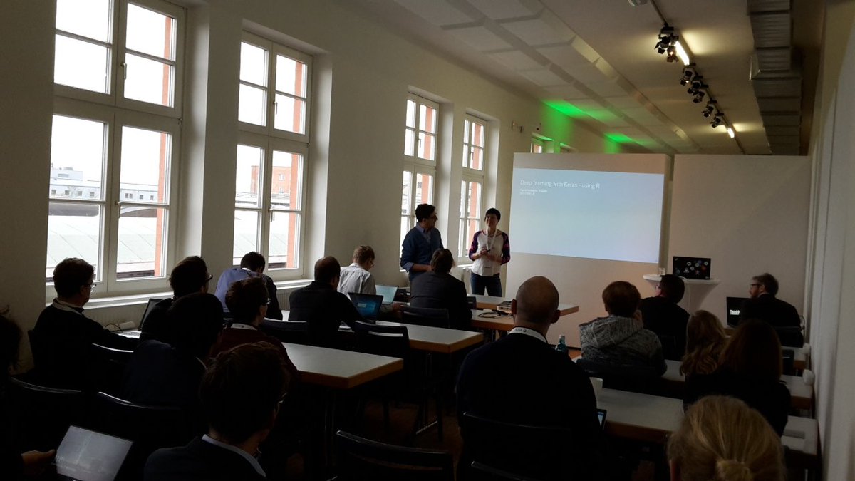 eodaGmbH's tweet photo. #DeepLearning mit kerasR: Wir freuen uns auf den Vortrag von @zkajdan. #RKT2017 https://t.co/VwTCa0CHcN