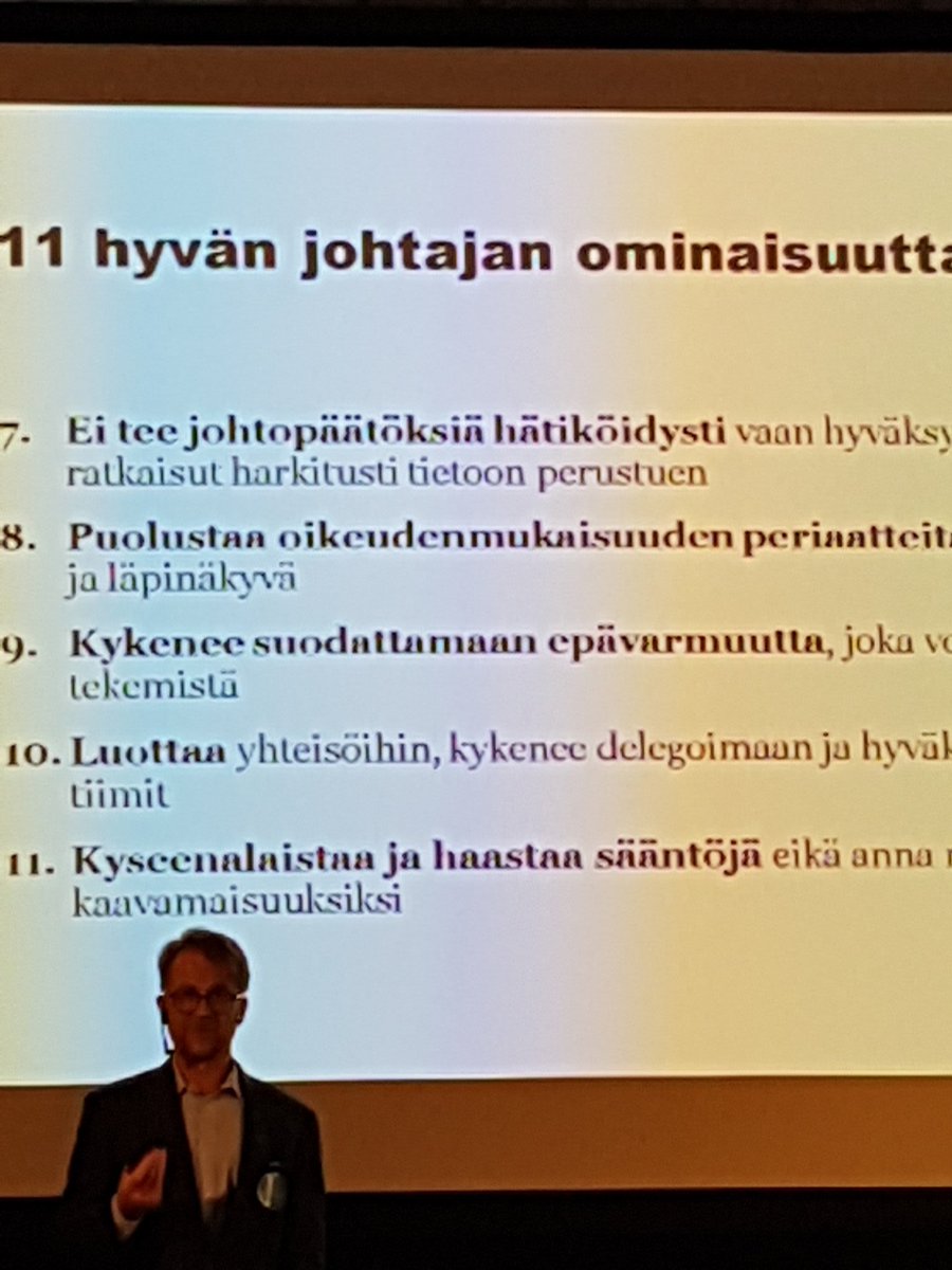 marjo_mp's tweet photo. Huikean hyvää antia kaikilta esiintyjiltä @BPFry vuosiseminaarissa ja osuvia huomioita johtajuudesta https://t.co/BzO1JMOdR1