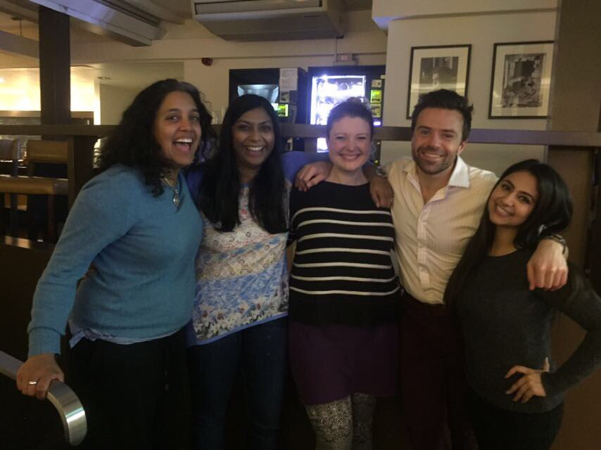 Eclecticraj's tweet photo. @KaliTheatreUK @TristanBates @aileengonsalves @LucyADobson @RameetRauli amazing directing &amp; acting for my play #unmade on Tuesday 😘🎉🥂 https://t.co/0gTeA1HFCE