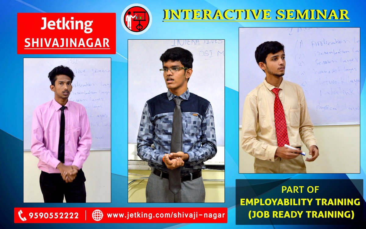 Jetkingshivajin's tweet photo. #Jetking_Shivajinagar Engineers Demonstrating #Technical #Interactive_Seminar, As a Part of (G-SER) Getting Student #Employment_Ready - #Abhiyaan.
CALL : 9590552222
https://t.co/Isyucy34JU
https://t.co/WGRY6Us0x0
#Register here : https://t.co/VNa9byZsVP
#Jetkingshivajinagar https://t.co/K02xanXbBf