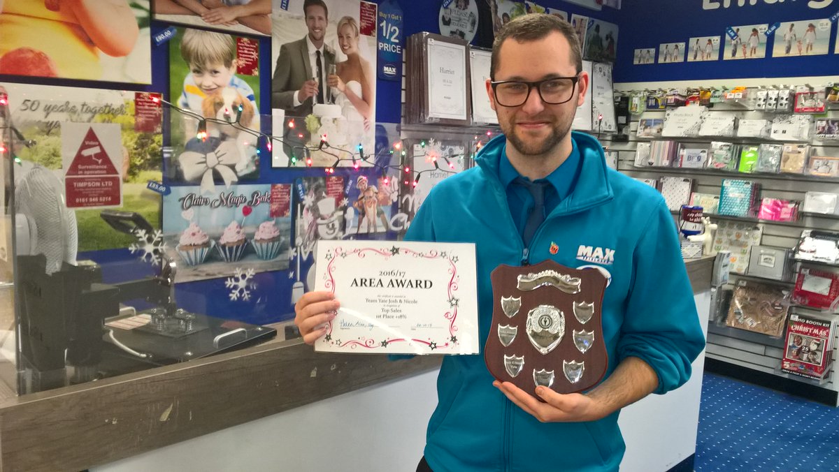 Well done to Josh in Yate. Top sales ending the year plus 18%