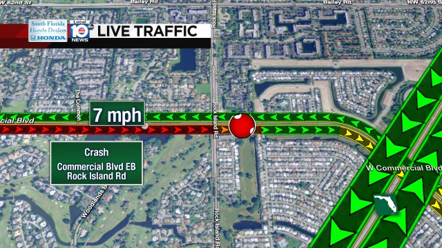 Crash on Commercial Blvd EB at Rock Island Rd #traffic https://t.co/DVhxF3ewDc