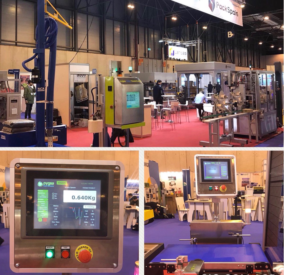 pygsagroup's tweet photo. PYGSA Drying &amp; Vision Systems le agradece su visita a nuestro stand en #EMPACK2017 @Empackiberia
Ha sido un placer poder presentarles nuestros #sistemasdevisionartificial y nuestros nuevos #sistemasdepesaje
#qualitycontrolsolutions #Packaging https://t.co/fYcqD7s486