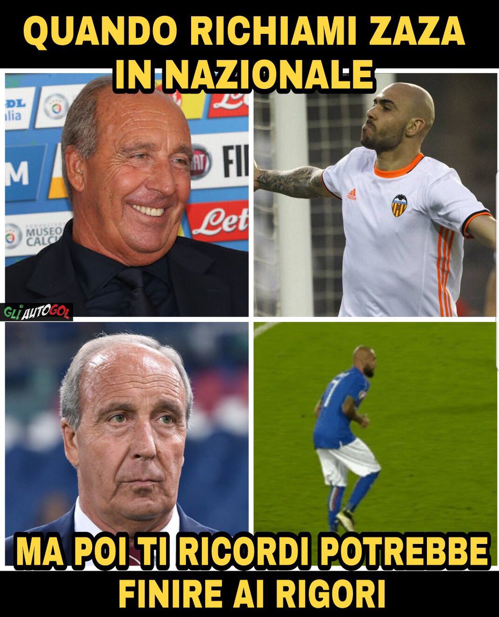 Gli Autogol On Twitter Zaza Torna In Nazionale Ecco Come La Vive
