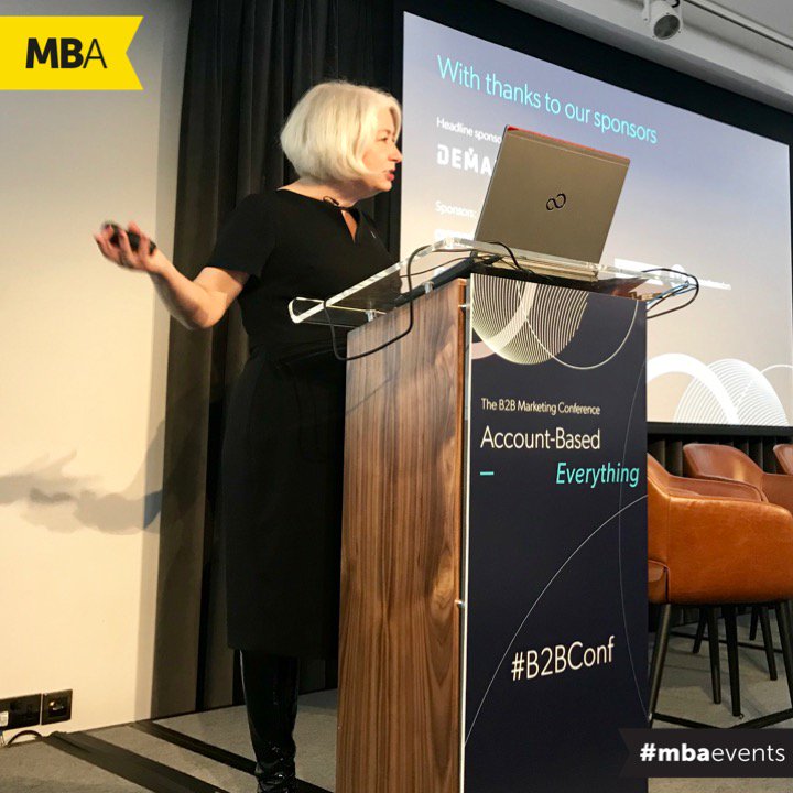McDonaldButler's tweet photo. @clatworthya from @fujitsu_uk gives compelling insight into how to be an ABMer... @MarketingB2B #B2BConf #AccountBasedEverything #ABM https://t.co/lTd88xG0zp