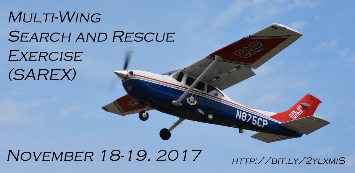 MDWGCAP's tweet photo. Make plans now to up your #CivilAirPatrol training levels at the Nov 18-19 multi-wing SAREX  https://t.co/JKAY1kMtkl @MDWGCAP @MER_CAP @NatCapWing @DEWGCAP https://t.co/WrDIjssoFg