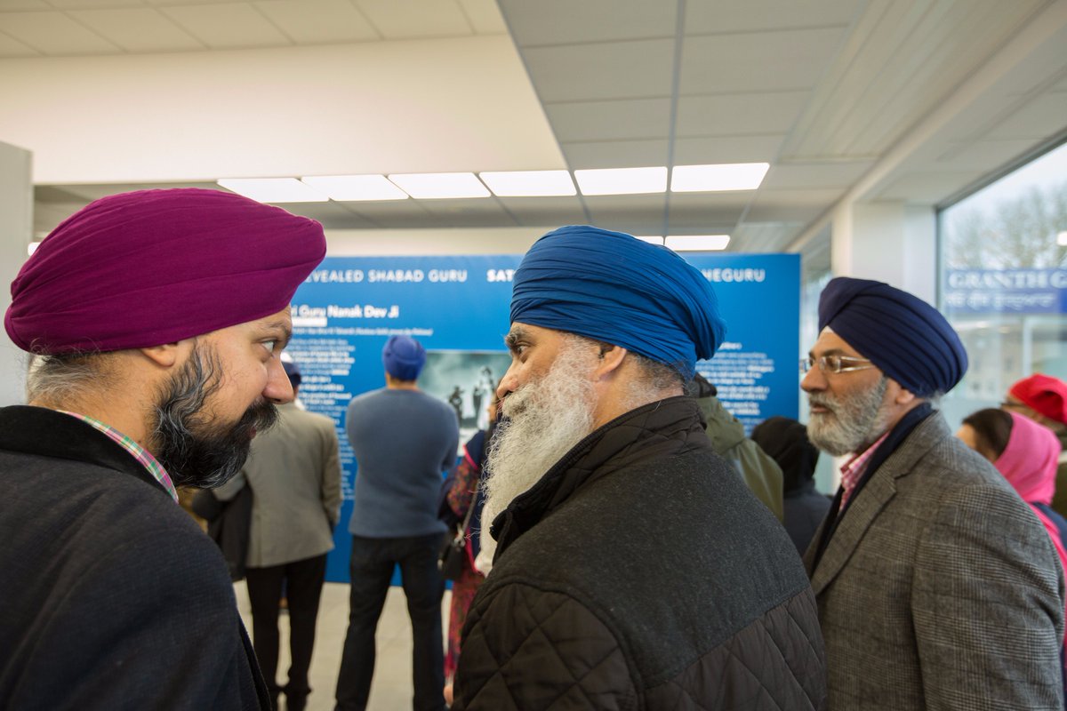 TanDhesi's tweet photo. It was a great privilege to attend the launch of @ArtofPunjab gallery at the #GuruManeyoGranth #Gurdwara #Slough. The #exhibition brought together the work of renowned Canadian artist #KanwarSingh and art from young volunteers based at the #Sikh #Gurdwara on #BathRoad. https://t.co/fk7vuNSC23