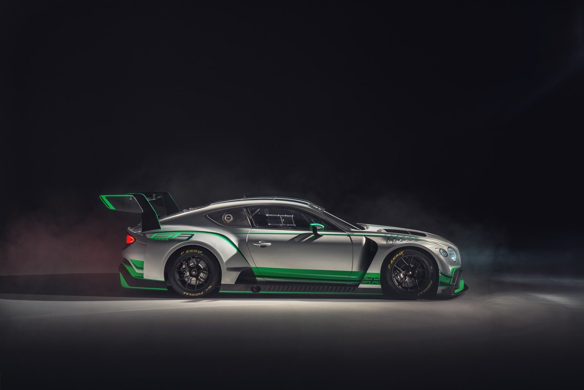 ASoucek's tweet photo. Boom 💥 what a beast &amp; beauty! Finally here, the all new Bentley Continental GT3. Take a bow, Bentley. What a piece of art, can’t wait to drive it next week 🙌 https://t.co/npEBdBKIlN