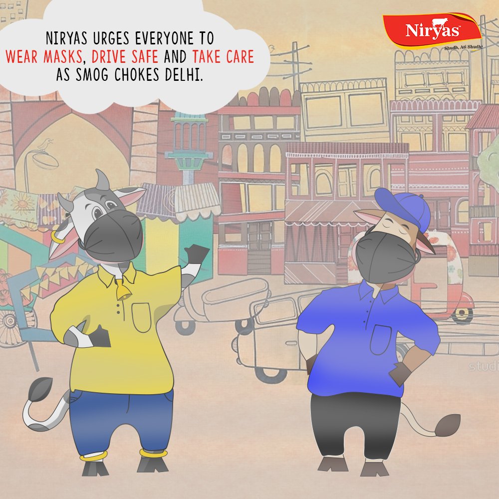 Niryasfoods's tweet photo. #Health and #purity is our priority.
Take #precautions and care as #pollution chokes the capital.
#Smog #SmogDelhi #PrecautionsAgainstSmog #delhipollution #SmogAlert #DelhiSmog #stayhealthy #StaySafe #OddEven https://t.co/Wdhqtgo6B6