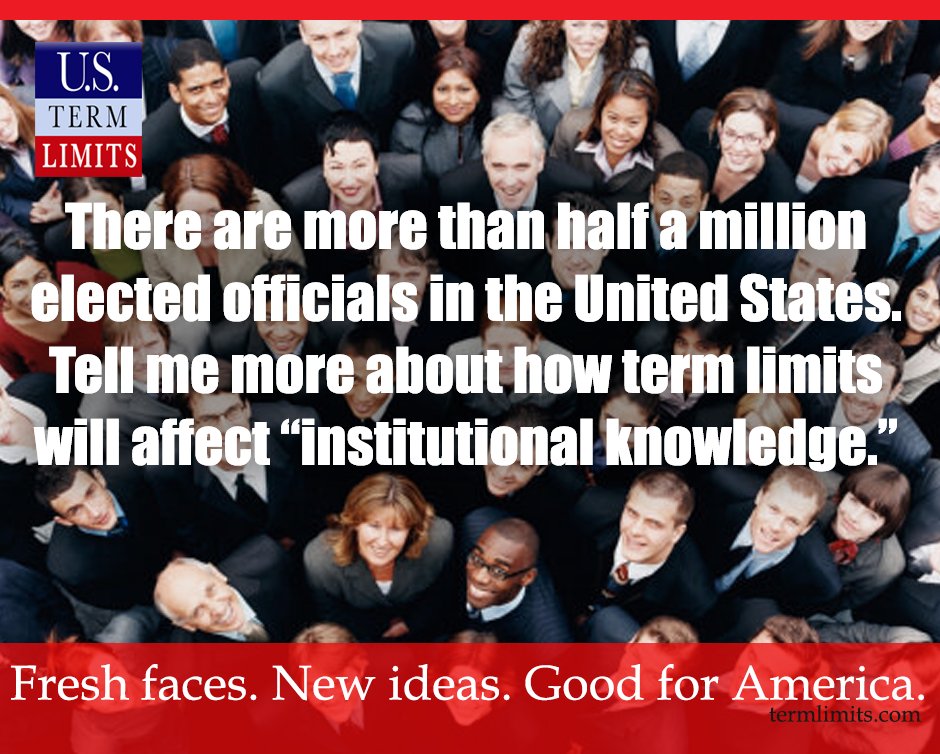 USTermLimits's tweet photo. Did you know there are >500K elected officials in the US? Why are we stuck with the same 535 faces in D.C.? Regular rotation is good for US. https://t.co/KShIEVo3W8