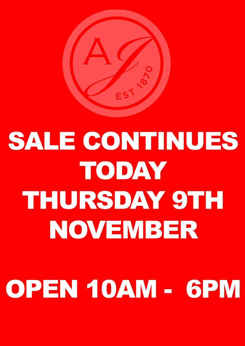 Last few days to pick up some great deals in store ..Sale must end this Saturday at 6pm <a href="/Blackburn_BID/">Blackburn BID</a> <a href="/HarrietMRoberts/">Harriet Roberts</a> <a href="/HiveBwD/">HIVE - BwD Business</a> <a href="/MarketingLancs/">Marketing Lancashire</a> <a href="/RileyNick/">Nick Riley</a>
