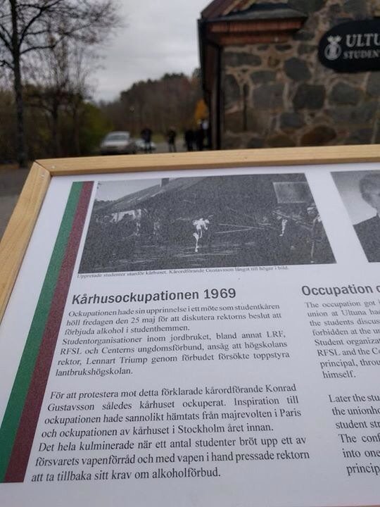 magnusaek's tweet photo. "Kårhusockupationen? Ja, du menar den på lantbruksuniversitetet i Ultuna där de plundrade försvarets vapenförråd?" https://t.co/OqmDNV3kAt