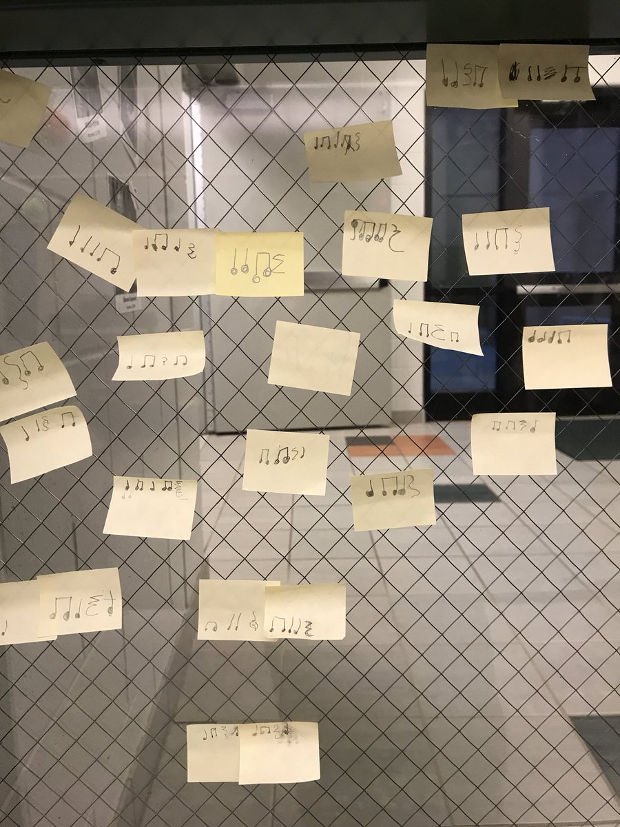 Katrina15Baker's tweet photo. Lee’s 2nd graders are really getting the hang of composing 4 beat rhythms! #elementarymusic #musictheory #formativeassessment #tkstrong https://t.co/hpvUGgjat3