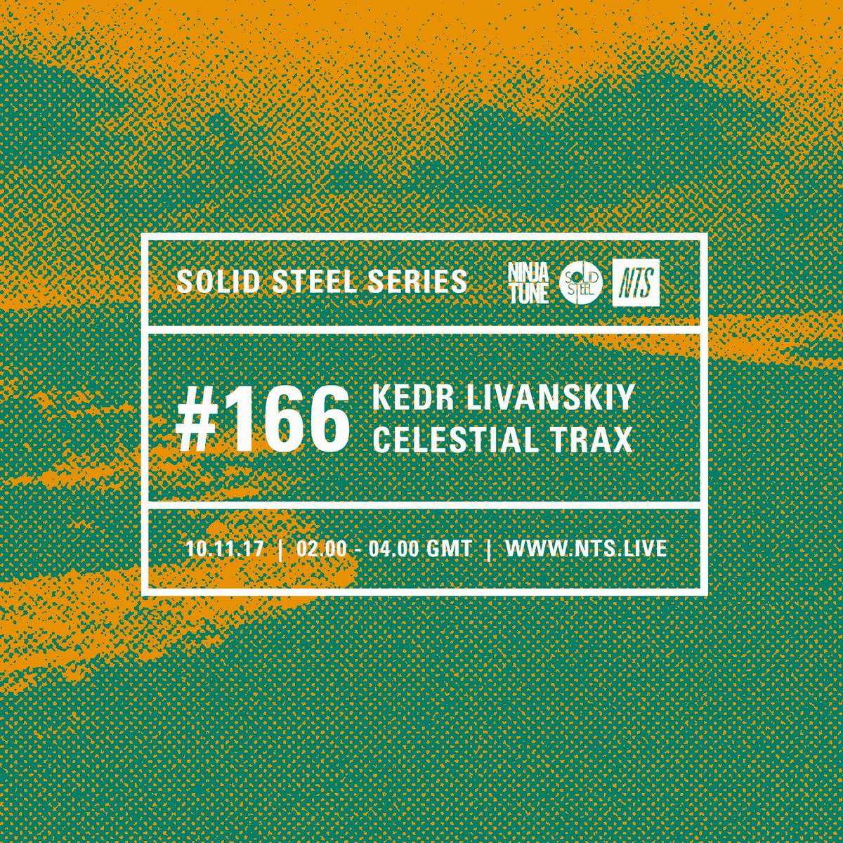 SolidSteelRadio's tweet photo. Back on the @NTSlive airwaves with exclusive mixes from Kedr Livanskiy and @CELESTIALTRAX. 

02.00–04.00 GMT
https://t.co/mpBJ4XU94w https://t.co/VgHvlGyOZo