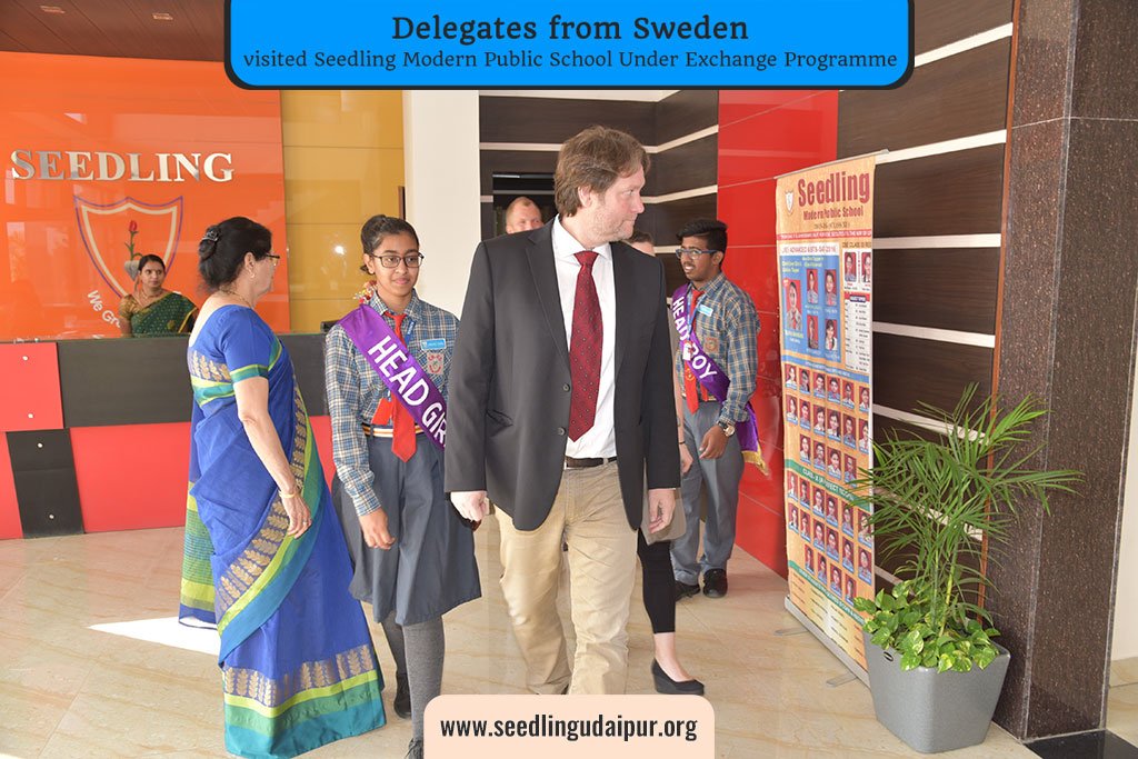 SeedlingUdaipur's tweet image. Delegates from Sweden Visited @SeedlingUdaipur School Under Exchange Programme. 
#SchoolFunction #Events #School #Activities #Visit #Retweet #Education #exchangestudent #exchange #Study #Scholarship #Scholard #Students #Teachers #Kids #Learning #Learn #InYear2018 #EducationSystem