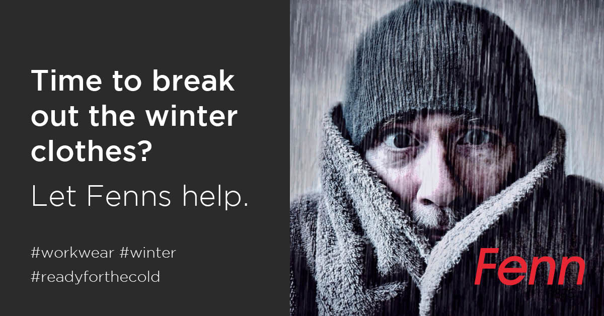 Fenn1875's tweet photo. Time to break out the winter clothes? #workwear #fenns #singlesource https://t.co/kBlRHwAswI https://t.co/vVqs6DeShw