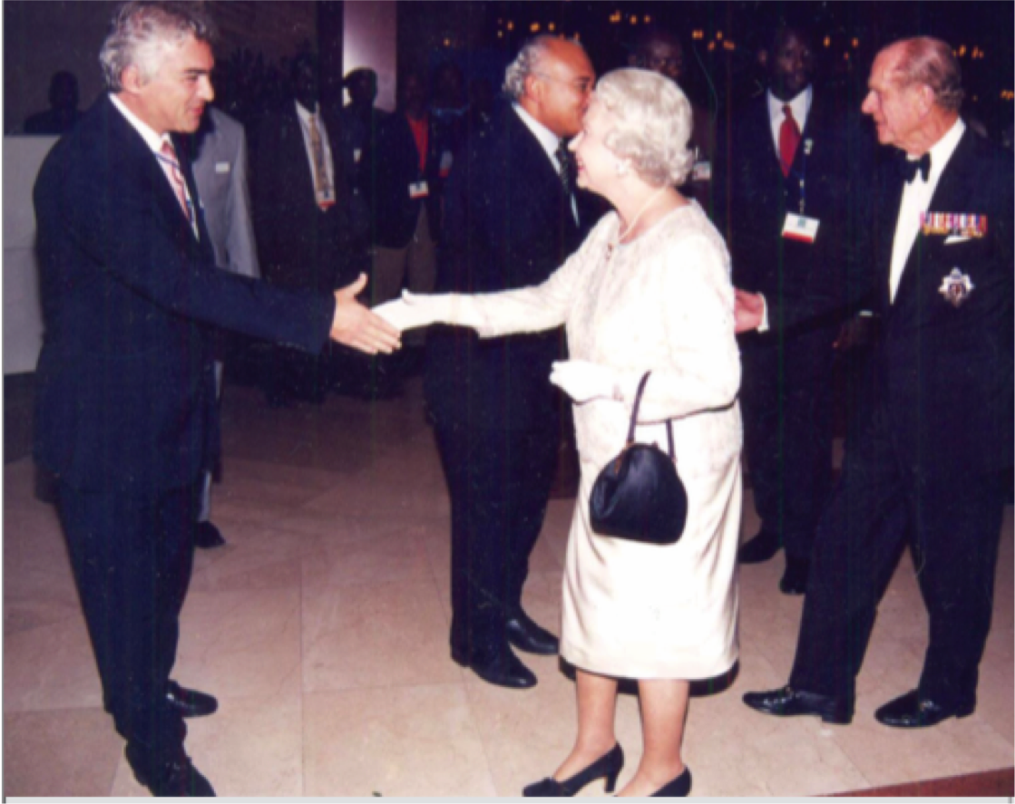 TranscorpGroup's tweet photo. Queen Elizabeth II, Queen of England and Prince Phillip, Duke of Edinburgh arrive Transcorp Hilton Abuja, December 2003 #TranscorpTBT https://t.co/slT87xAlmh