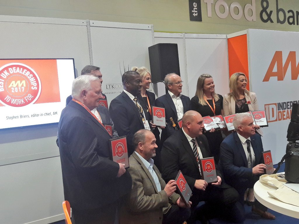 RMI_NFDA's tweet photo. Congratulations to all the winners! Best UK Dealership to Work for 2017
@AMLive2017 #AML2017 https://t.co/rHYZazmQ0s