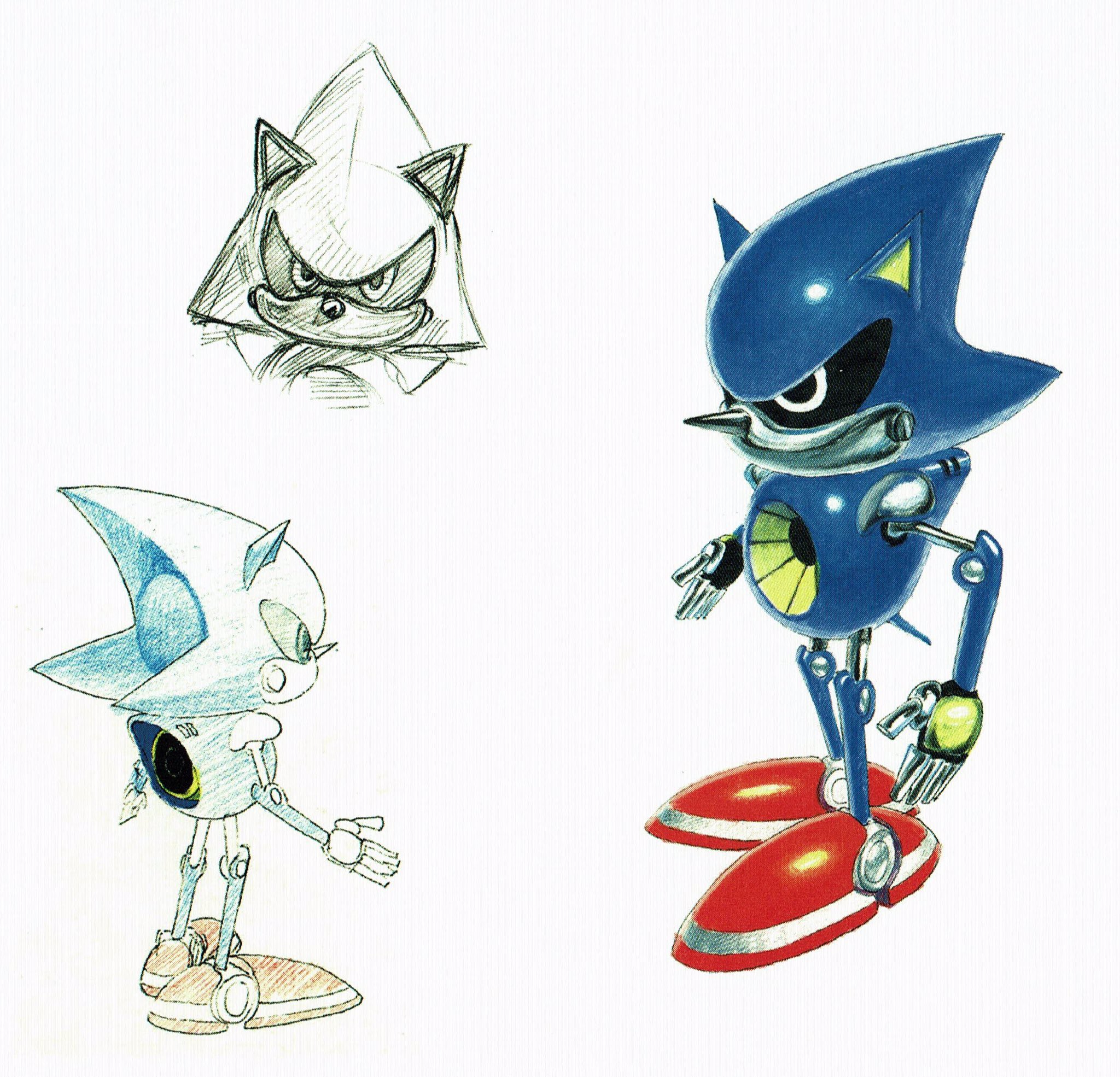 Metal Sonic Model from the Concept and development artwork set for