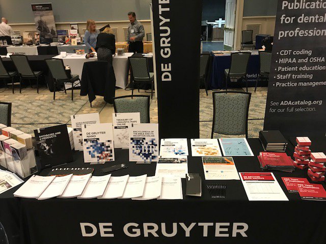 degruyter_lib's tweet photo. De Gruyter had a great day attending the Vendor Showcase @chsconf #chs2017 https://t.co/g4Boh6ujVh