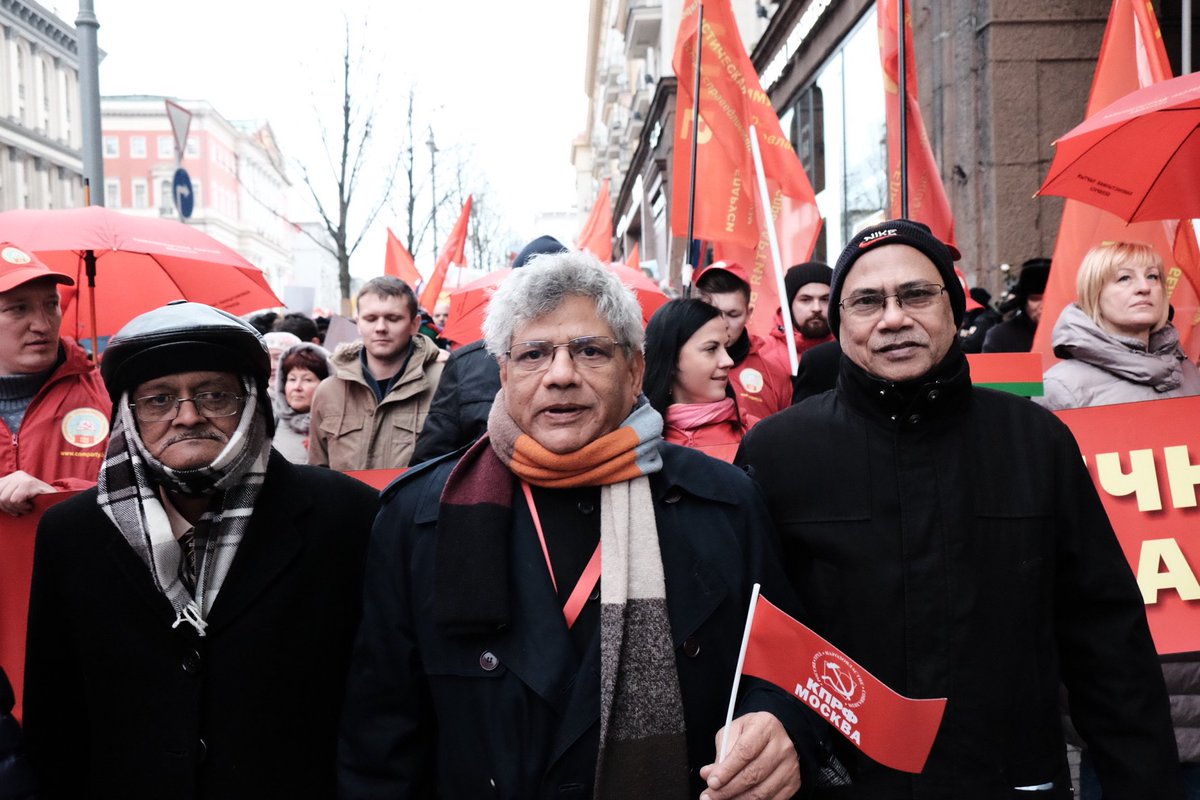 ajoydasgupta's tweet photo. @SitaramYechury at #NovemberRevolution100 celebration at Moscow. https://t.co/afi8ZVJUxu