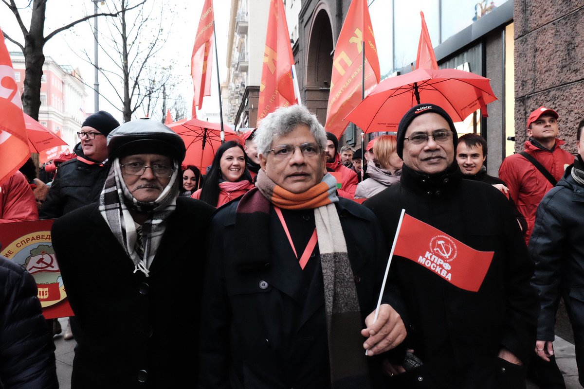 ajoydasgupta's tweet photo. @SitaramYechury at #NovemberRevolution100 celebration at Moscow. https://t.co/afi8ZVJUxu