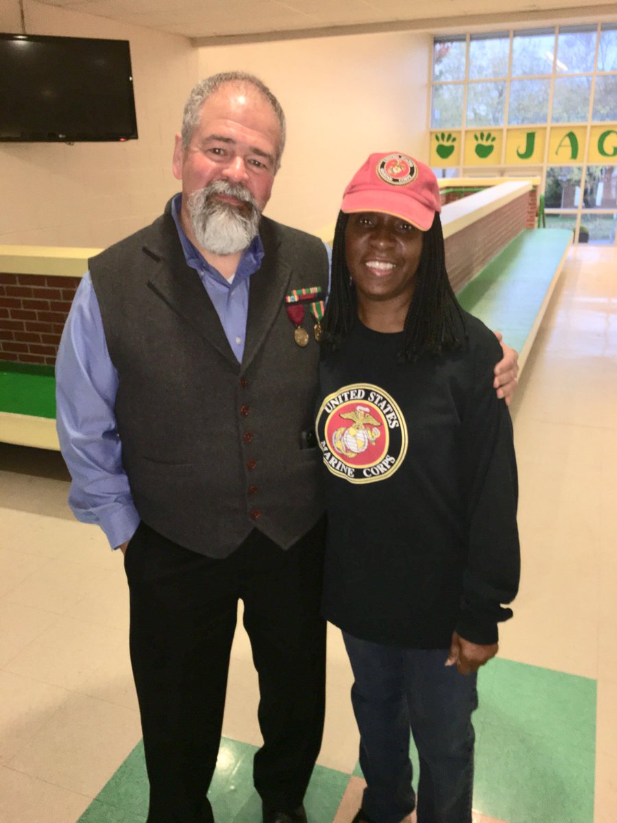 NaeNatH's tweet photo. Happy Veteranโs Day to our very own @JonesElemGSO #mrluciano #mswarren #navy #marines https://t.co/OIbdmPXUDx