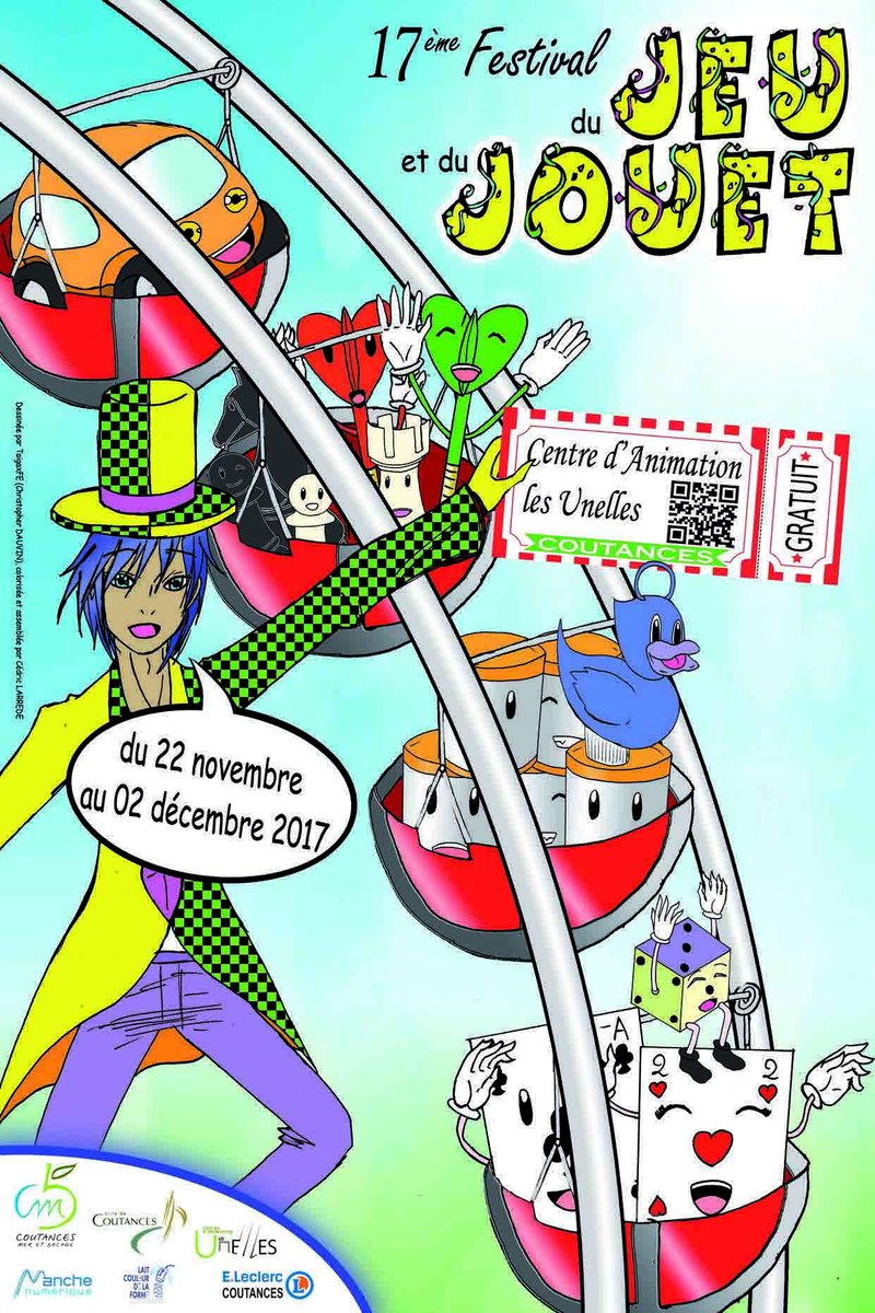 Bientôt le Festival du Jeu et du Jouet au centre...
Plus d'informations : goo.gl/QF8T5x