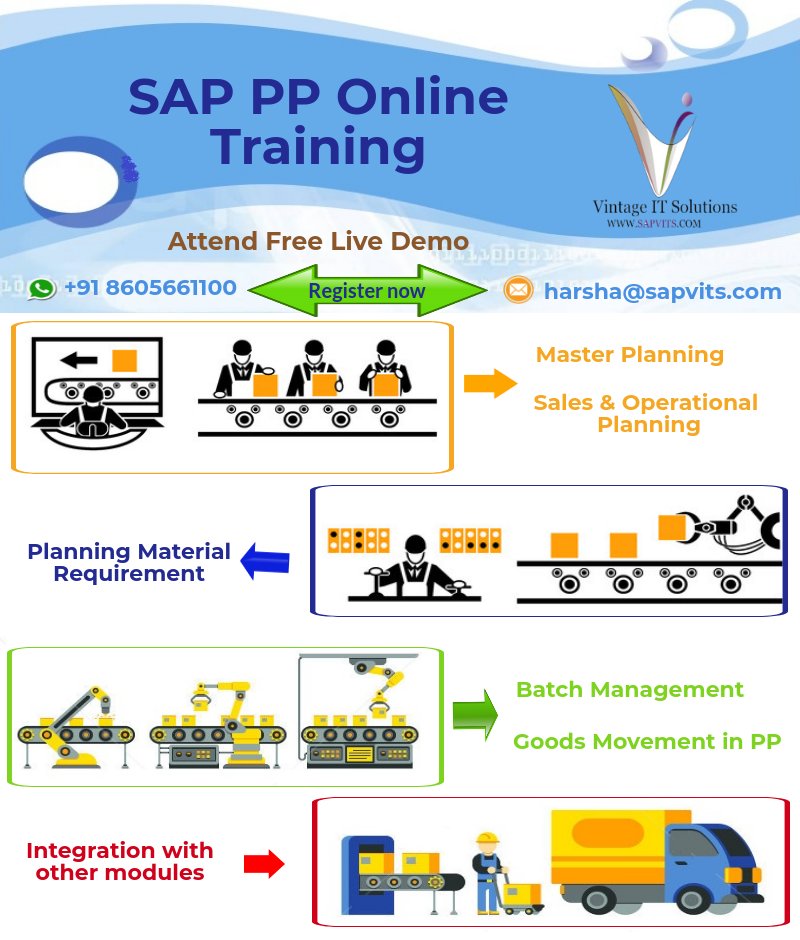 PrachiSAP's tweet photo. #SAPVITS #SAPPP #SAPPPOnlineTraining #SAPOnlineTraining
#SAPProductionPlanning
You can join Free Live Demo Session, Click here: https://t.co/4fQ3YWlhNc https://t.co/yCm8SjOB23