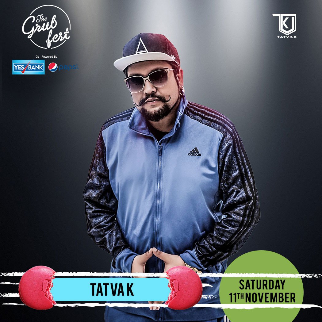 TheGrubFest's tweet photo. Chandigarh, catch @Tatvakofficial ​ bring the house down with his unique blend of Bollywood and electronic music, only at The Grub Fest, Chandigarh! 

#TheGrubFest #GetGrubbed #Chandigarh
---
The Grub Fest
Co-powered by @YESBANK and @PepsiIndia https://t.co/VLgdjrlp3G