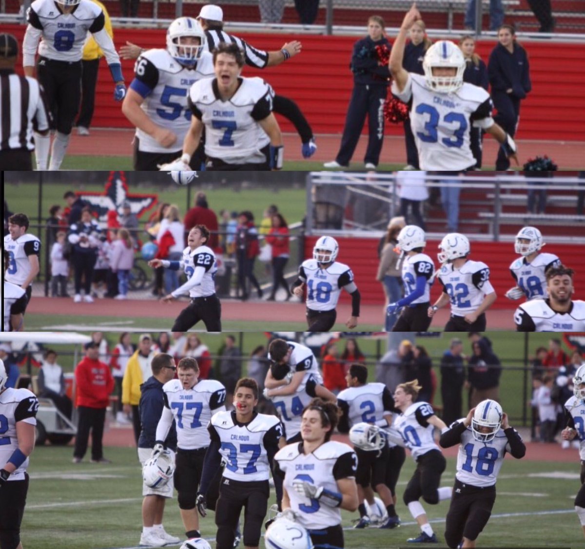 HounFootball's tweet photo. Colts seeing their hard work pay off!! We Believe!! Let's Go Colts!!! 
#hofstrabound #hounball #webelieve #coltspride @CalhounHS https://t.co/09bJn3k8zK