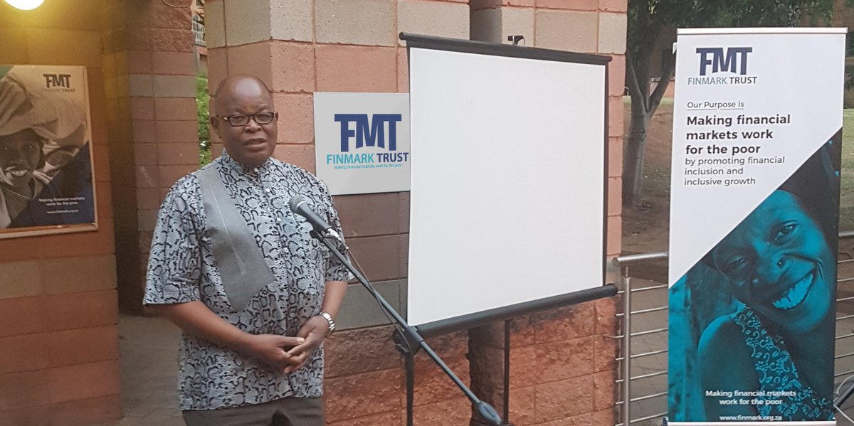 Finmarktrust's tweet photo. Our Ishmael Mkhabela welcomed our partners, donors and staff to the #FinMarkTrust #BrandLaunch https://t.co/yaxZ8XwOzJ