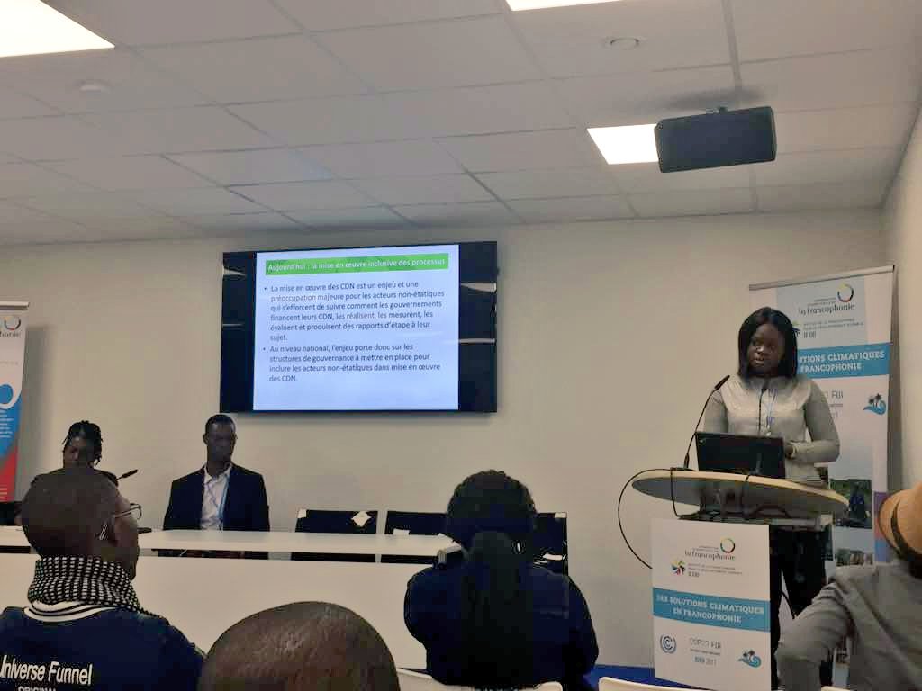 endaenergylinks's tweet photo. #SideEvent @ClimatDev #COP23 
@aissatou_diouf d'@endaenergylinks intervient sur le rôle de la société civile dans la mise en oeuvre de l'#AccordDeParis.
#EndaCop23 https://t.co/0wjG6RFLDZ