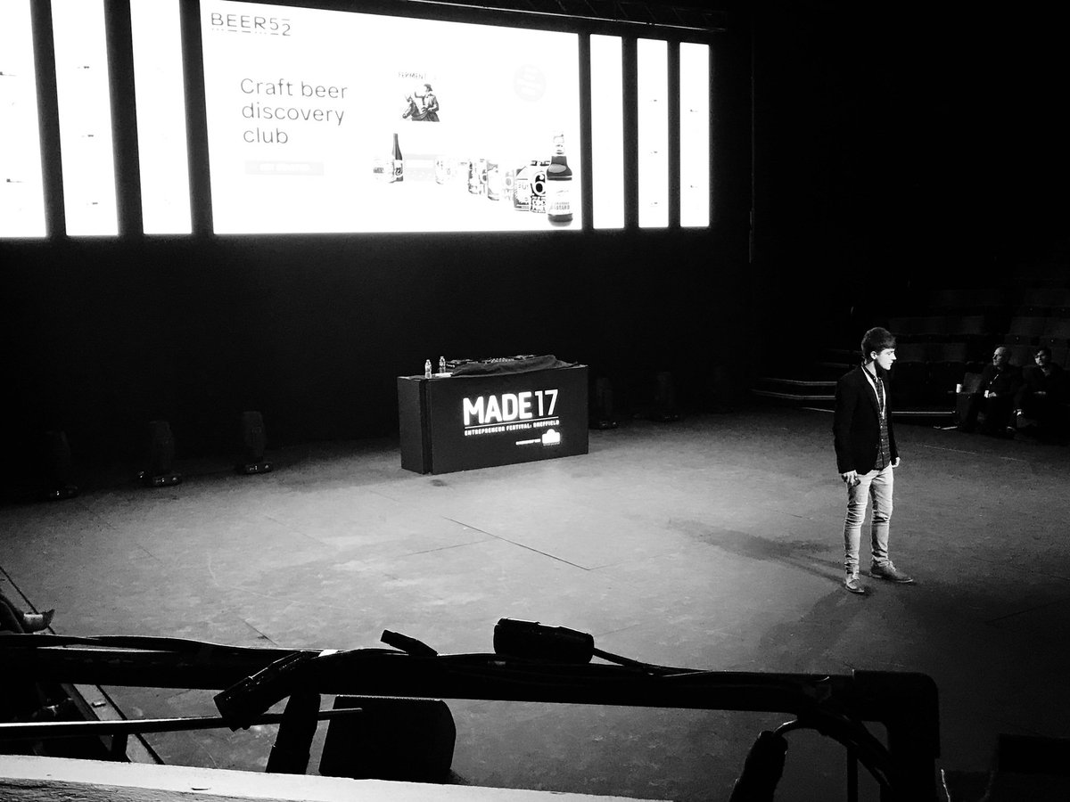 SamWMartin87's tweet photo. James Brown on stage at #MADE2017. Excited to hear about his company, #Beer52. - https://t.co/80uL2RiWVV https://t.co/Btr9Iwv4fn