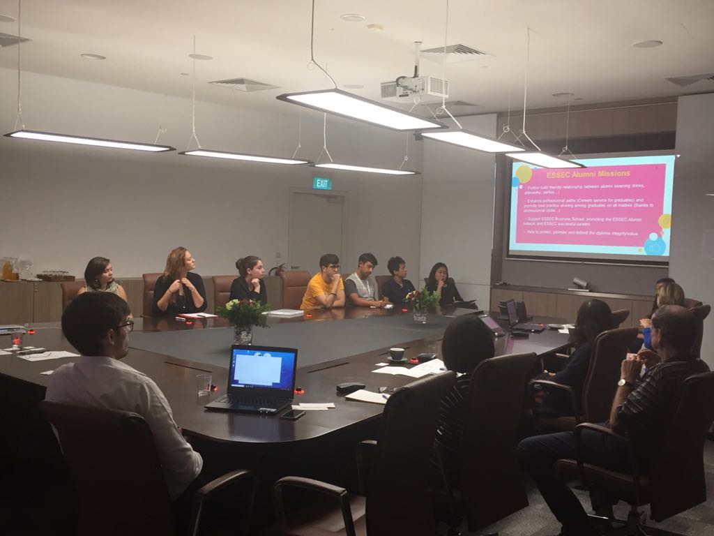 ESSEC_AP's tweet photo. Charles Bouaziz & Stephanie Jossermoz,@essecalumni President and Executive Director, share new developments and projects with our #ESSECAP students https://t.co/iZOZiTfb6t