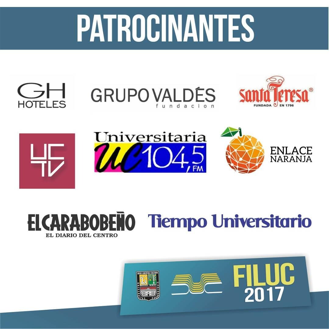 Filuc_oficial's tweet photo. Nuestros patrocinantes constituyen un aporte fundamental, para la organización y el desarrollo de la feria. De nuevo mil gracias por el apoyo #Filuc2017 #ParaSeguirLeyendo https://t.co/EtQbZDjZUt