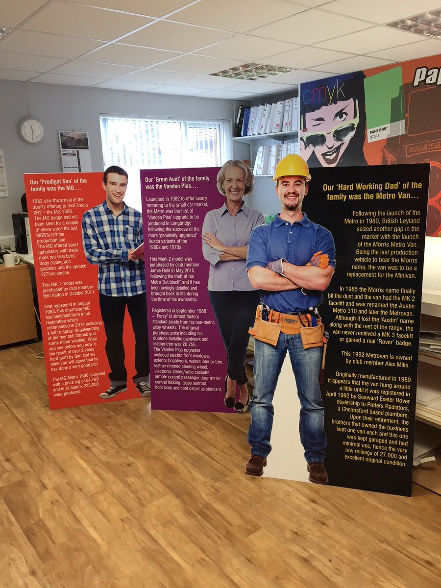 Paper_and_Print's tweet photo. Just put the finishing touches to the Metro Owner Club Stand at the NEC.
Life size cutouts. Have a great show!
#classiccars #necbirmingham #classicmotorshowNEC #tshirt https://t.co/py3fScdsq6