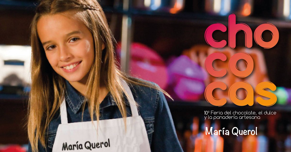 agenciarespira's tweet photo. María Querol #MasterchefJunior realizará una Masterclass en #Chococas dirigida a los más peques de la casa. ¡Os esperamos! #RespiraSeInspira https://t.co/uHDRhEfI1P