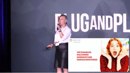 lab_emotion's tweet photo. .@pocovimaria 's pitch about our emotional analysis software at @PlugandPlayTC. https://t.co/BaGIVPDnMK #artificialempathy #techemotions https://t.co/O7gpgk9F8l
